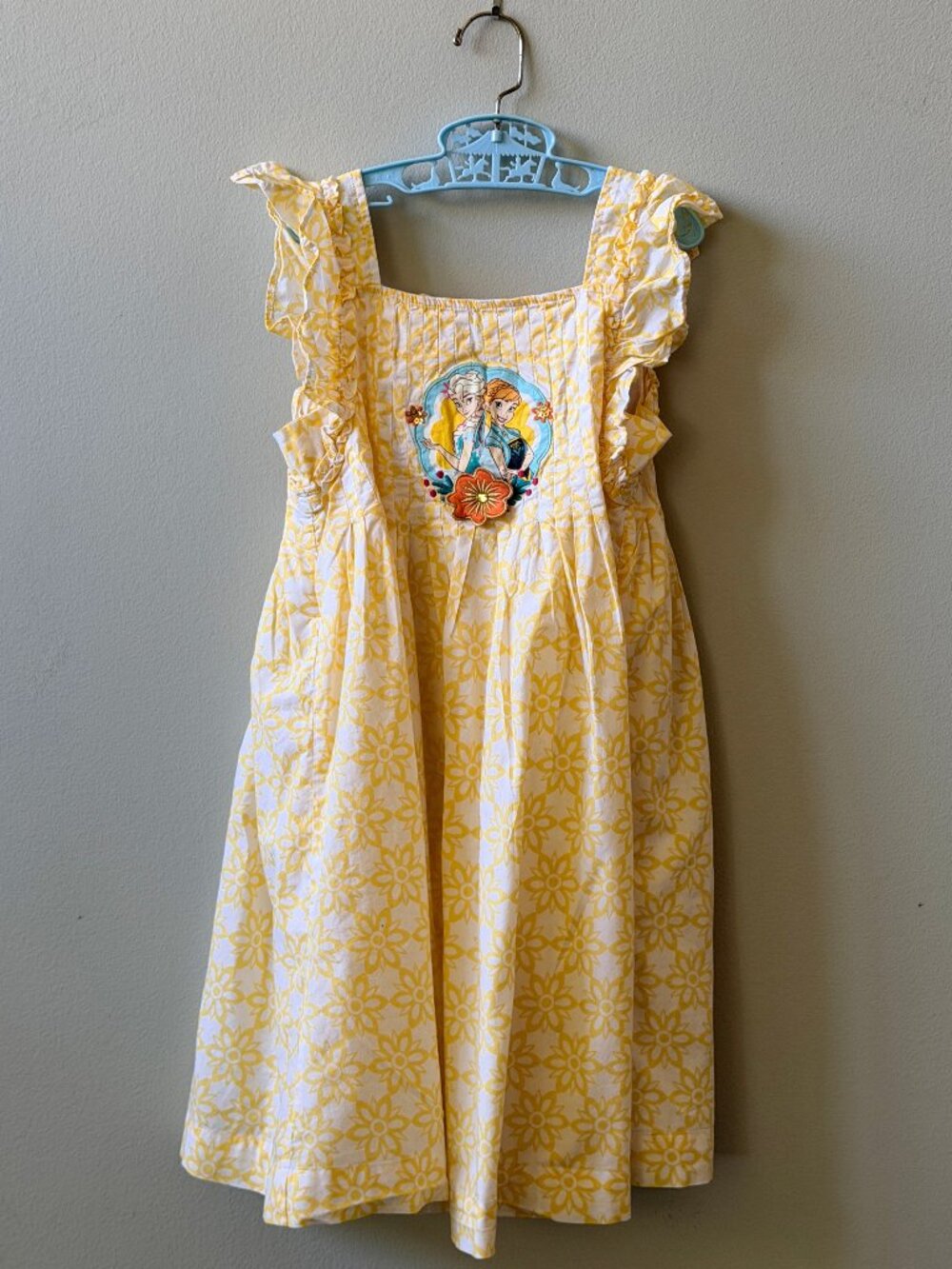 Anna & Elsa Disney Frozen Floral Dress Size 9/10
